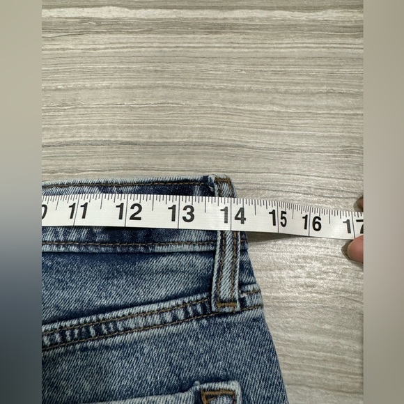 Wild Fable High Rise Acid Wash Cotton Denim Blue Jean Shorts- Size 6 - Picture 5 of 8